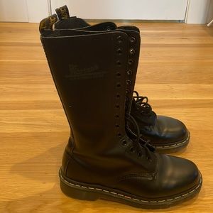 Dr. Martens 14 hole 1914 / 59 boots. Made in England. Marked size 5